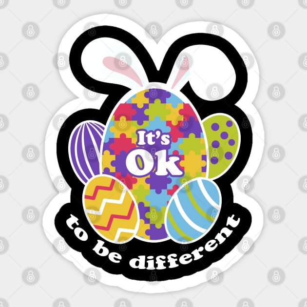 Autism Easter Bunny Egg Puzzle Awareness graphic Sticker by creative